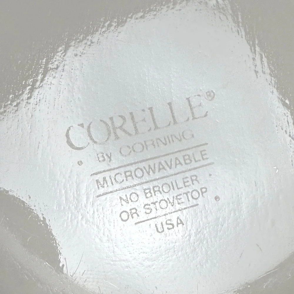 Set of 4x Corelle by Corning Morning Blue Stripe Cereal Soup Bowls Vitrelle USA